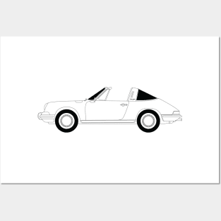 911 Targa Black Outline Posters and Art